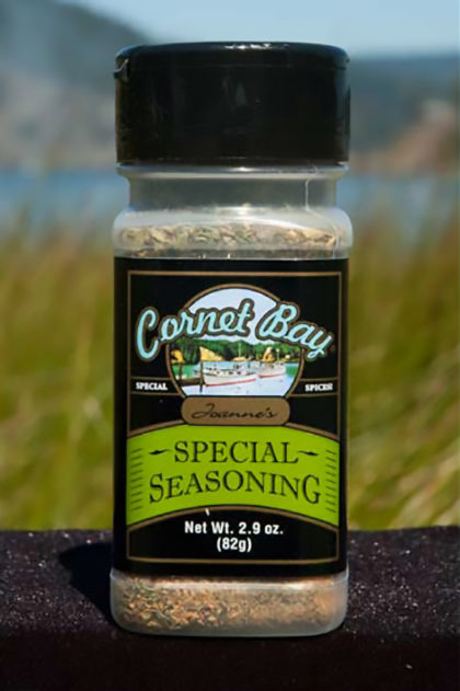 Cornet Bay Joanne's Special Dill Garlic Seasoning.